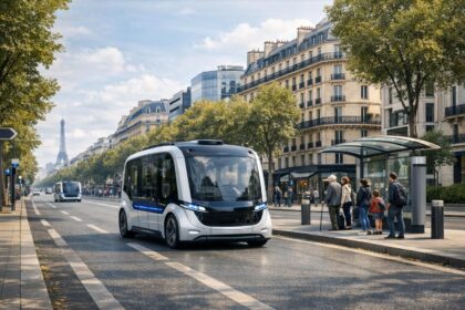 découvrez le lancement de la première navette autonome gratuite longue distance en milieu urbain près de paris, desservant 22 stations sur un trajet de 20 km pour faciliter vos déplacements quotidiens.