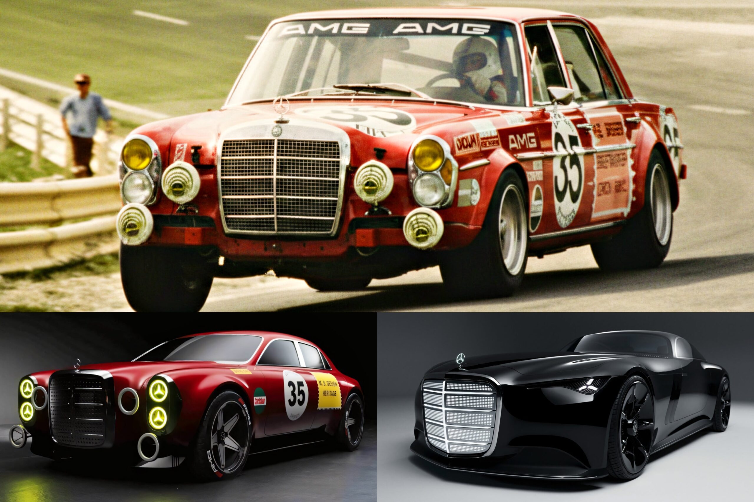 découvrez la mercedes 300 sel amg « red pig » revisitée par gorden wagener, une icône restylée alliant puissance classique et design contemporain.