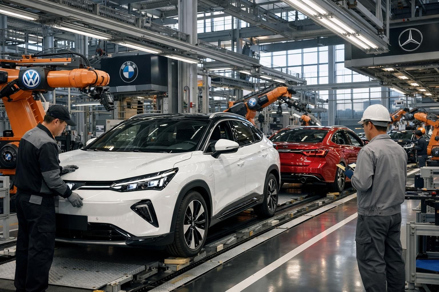 Des voitures chinoises bientôt produites dans les usines de Volkswagen, BMW et Mercedes ? - Carblog.fr découvrez comment les constructeurs allemands volkswagen, bmw et mercedes envisagent de produire prochainement des voitures chinoises dans leurs usines, une stratégie qui pourrait transformer l'industrie automobile mondiale.